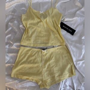 White Fox Wake Me Up Pyjama Set